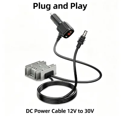 For Starlink Gen 3 Power Adapter with Step up Converter and Car Adapter, 10-24V to 30V Conversion Kit for Truck RV 3M