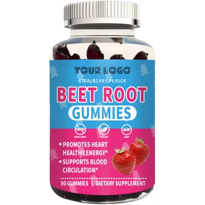 OEM Organic Beet Root with Grape Seed Promotes Heart Healthy Energy Blood Circulation Beet Root Gummies