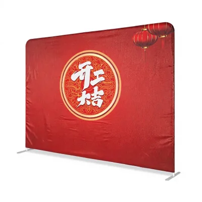 Custom Foldable Modern Square Standing Wall Backdrops Banners Stretch Tension Fabric Stands Trade Show Banner Display Easy