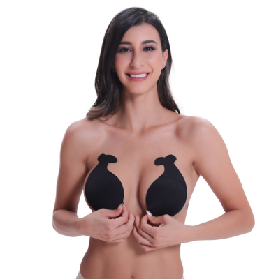 No Strap Fashion Nipple Cover Adhesive Breast Lift Bra Tape Reusable Seamless Silicone Nipple Cover Women Nipple Breast Bra Foam