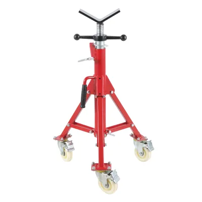 1107D 12-Inch Foldable and Portable Pipe Vise Pipe Stand with Casters