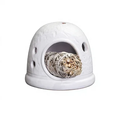 Ceramic Sage Handmade Incense Burner Creative Space Capsule Fish Landscaping Hamster Nest Peru Holy Wood Burning Bracket Tray