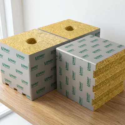 Wholesale Sterile Rockwool Cubes Single Hole Hydroponic Growing Medium for Greenhouse Fruit Vegetable Flower Seedling