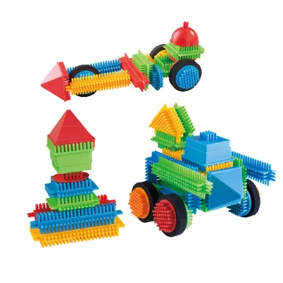 2024 Top Selling Building Blocks Toys DIY Bristle Blocks 46PCS with Bucket Packaging for Stem Kids
