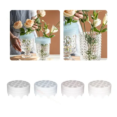 Flexible Flower Holder Grid Openings Fits All Standard Vase Openings One-Piece Silicone Design Stretches to Fit