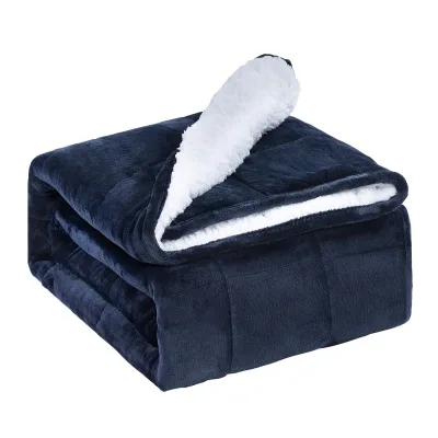 Custom Unique 150x200 Polyester Fleece Double Side Minky Weight Blankets for Winter