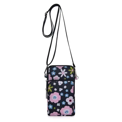New Women Waterproof Nylon Zipper Phone Bag Wholesale Mobile Phone Coin Purse