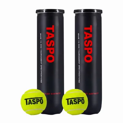 Tournament Tennis Balls 3 Ball Can Made to Pro Specification All Court Surfaces Custom Logo Wholesale Low MOQ Factory Taspo