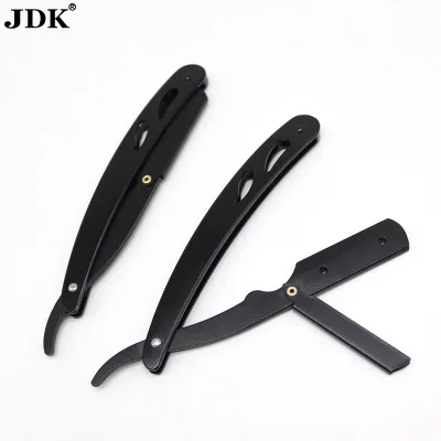 Portable Black Barber Salon Classic One Blade Single Edge Blade Razor Knife Hair Remover Shaving Straight Razor