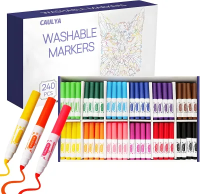High Quality School Kids Watercolor Pen Art Marker Safe Non-toxic 12/24 Colors Brushes Marker Pens for Painting