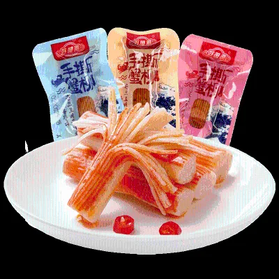 Wholesale Chinese Snacks bulk Instant Seafood Snacks crab Sticks Surimi Crab Stick