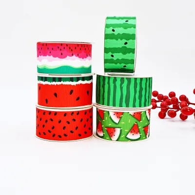 4cm Cartoon Ribbed Ribbon Holiday Decoration Party Gift grosgrain ribbon