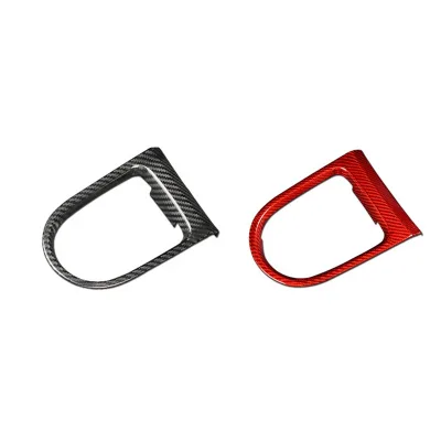 Real Carbon Fiber Console Gear Shift Box Panel Cover Trim Frame Fit for Ford Mustang 2015-2019