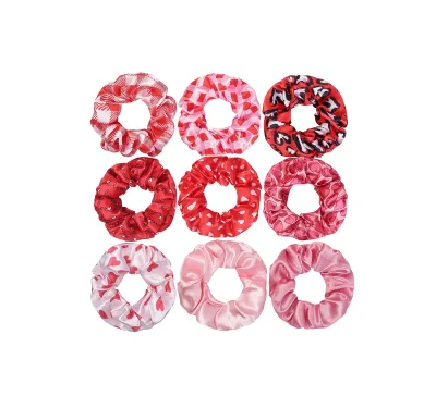 Full Printing Heart Personalized Hair Accessories Hair Rings Accessories Valentines Hair Accessories