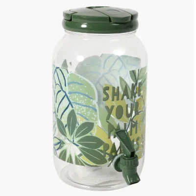 Summer Party Design Reusable Plastic Drinks Dispenser,cocktails Drinks Dispenser 3.75L