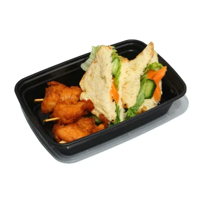 QILECAI QLC Factory Wholesale High Quality 32oz Disposable Plastic Rectangular Container Lid Luxury Style Lunch Box for Party