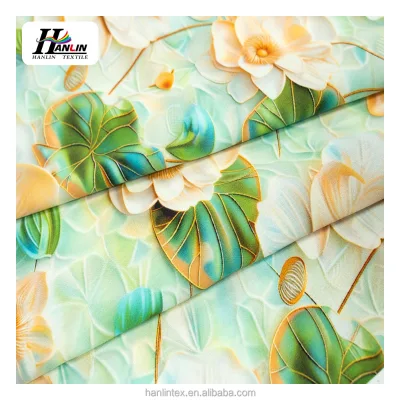 Textile Custom Design Floral Digital Print Challis Tela 3068 Rayon Woven Fabric Factory