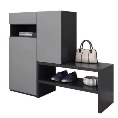 Modern Luxury Spacious Wooden Mdf Corridor Living Room Furniture White Shoe Rack Cabinet Drawer for Southeast Asia Apartment
