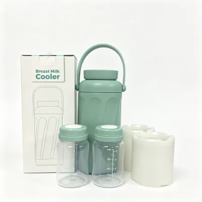 Dual Ice Core Breast Milk Cooler Kit Portable Breastmilk Storage Container With Bottles for Travel Working Mothers Bulk Supply