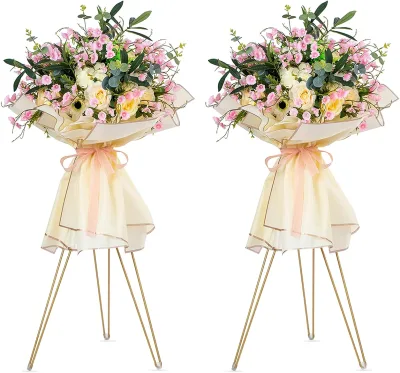 Wedding Decoration Supplies Arch Backdrop Stand Gold Metal Wedding Flower Stand Wedding Walkway Flower Vase Stand
