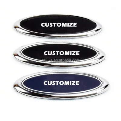 Customized 9 Inch for Exterior Accessories Car Hood Front Bonnet Bumper Styling Emblem Logo Rear Trunk Sticker ABS Plastic