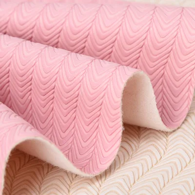 1.2MM Newest Water Ripple Pattern Soft Faux PVC Synthetic Leather Multi-Function Custom Fabric Home Textiles