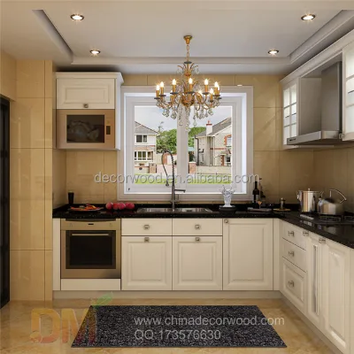 Farmhouse Style Modular Kitchen Cabinet Ecofriendly Solid Wood Doors with Hinges Complete Hardware Accessories