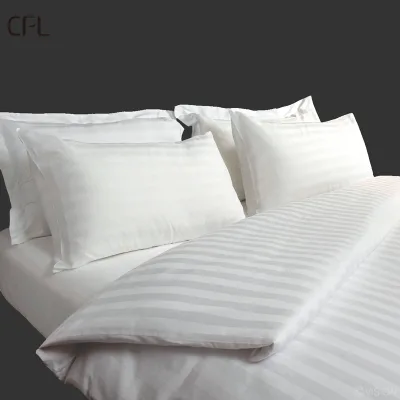 CFL Factory OEM Customized Size Pure Cotton Hotel Bedding Sets Duvet Cover Bedsheets and Pillowcase