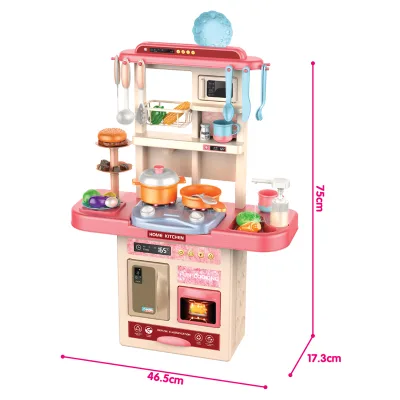 75CM DIY Music and Light Cookware Tableware Kitchen Set Toy with Certificate