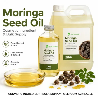 Bulk Manufacturer Wholesale Price Cold Pressed Pure Natural Organic Moringa Seed Carrier Oil Liquid for Handmade Soap,