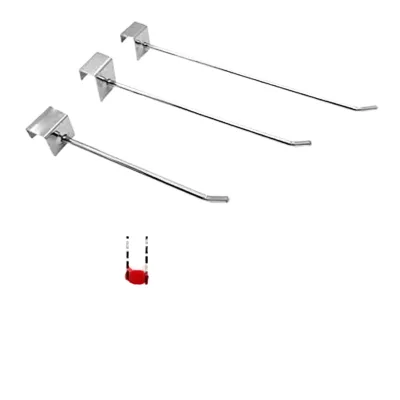 Factory Direct Metal Grocery Display Anti-Theft Stop Hook Locks 4mm Powder Coated Light Duty Peg Hooks