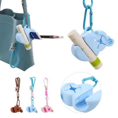 Customized Package Portable and Reusable Multi-Compartment Makeup Accessory Multifunctional Silicone Lipgloss Holder