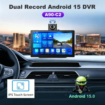 9-Inch Smart  Android Dashcam Wireless  Dual Camera High-definition Carplay  Night Vision Split Screen Global Positioning System
