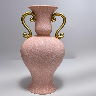 555 Classic Pink Art Deco Ceramic Vase Handmade Outdoor Garden Planter Eco-Friendly Chinese Home Decoration Porcelain Easter