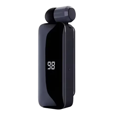 F906 Clip-on Wireless Headset Support 111 Multi-point Pairing Connect Two Devices Noise Reduction Single Ear Business Earphone