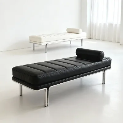 High End Modern Minimalist Leather Long Sofa Bench Designer's Living Room Lazy Popular Sofa Lounge Chair Sofa Bench for Home