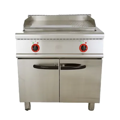 Electric Heating Plate With Cabinet 1/3 Grooved for Hotels & Restaurants
