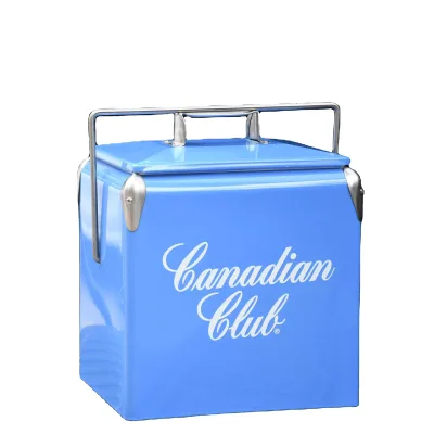 13L Rotomolded Table Portable Ice Chest with Wheel Ice Foldable Retro Cooler Box