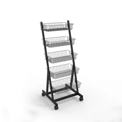 Excellent design cake holder bread display rack with wheels