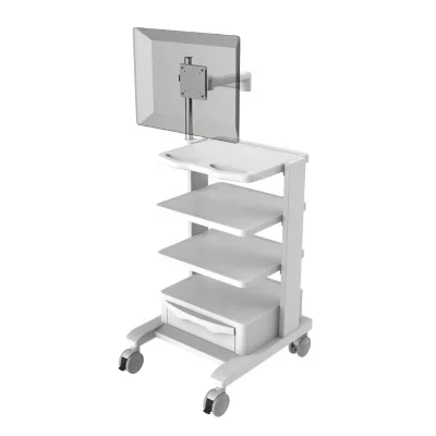 Medical Ureteroscopy Endoscopy Cart Trolley Duodenoscope with 4 Casters Hospital Use Endoscopy Cart