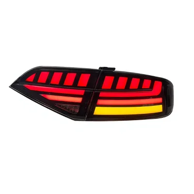 B9 Style Full LED Tail Light Upgrade for Audi A4 A4L B8 2009-2012 Dynamic Sequential Flowing Turn Signal Rear Lamp