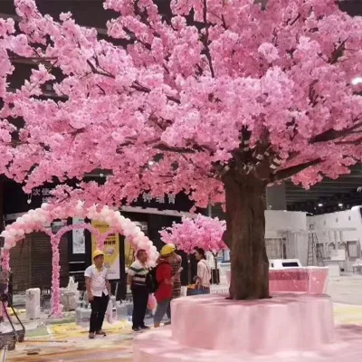 Artificial Silk Cherry Blossom Flower Wedding Auditorium Ceremony Background Decoration  Ceiling Balcony Flower Vine