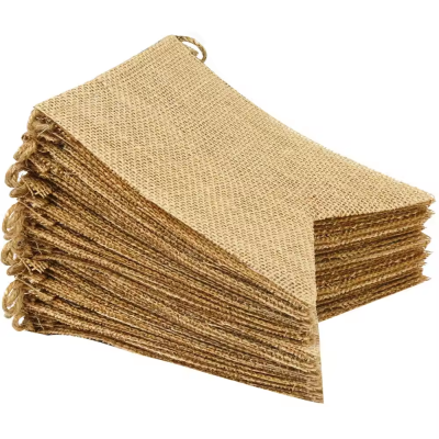 Nature Jute Rope Hessian Burlap Banner Bunting Pennant Wedding Decoration Photography Props Party