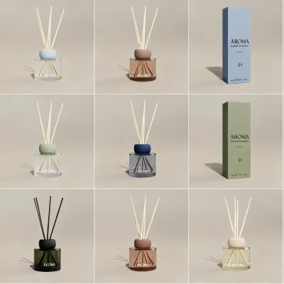 Whole Alcohol Free Citrus Scent Glass Aroma Diffuser Liquid Energy Boosting Function for Study Room Use