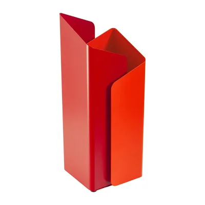 Red Laser Cut Corner Metal Umbrella Stand Indoor Wet Umbrella Holder Umbrella with Stand