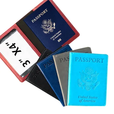 Custom Logo Passport Holder Travel Wallet Important Travel Storage Document Organizer Case