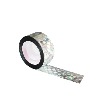 Bird Repellent Ribbon Laser Double Sided Reflective Bird Scare Tape Outdoor Courtyard Reflective Scare Tape