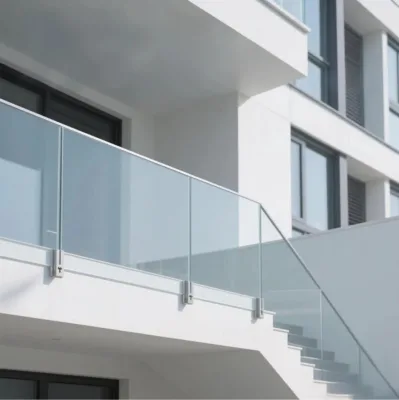 Modern Elegance: Frosted Glass Balustrades for Outdoor Safety and Privacy