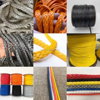 Wire Rope Replacement 12 Strands Single Braid UHMWPE Rope 6mm