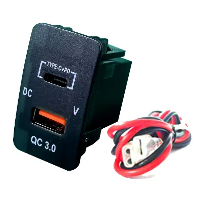 12V/24V in DASH Dual USB Port Charger Power Outlet for SCANIA